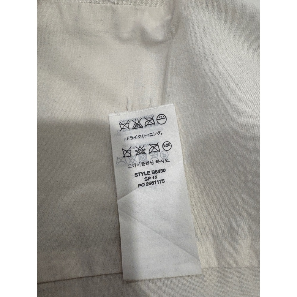 J.Crew Linen Blazer Women Size 2 Ivory Preppy Coastal Old Money Career summer - Picture 8 of 9